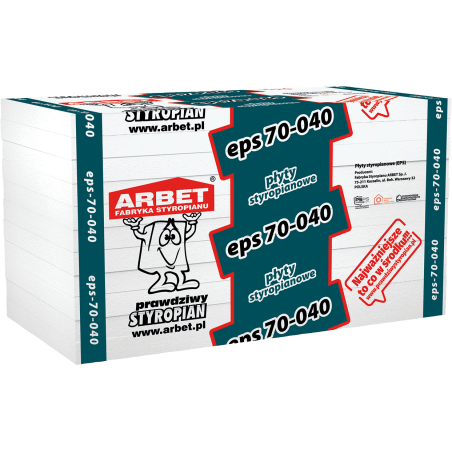 Styropian Arbet Fasada 70-040 – ocieplenie ścian zewnętrznych i stropów