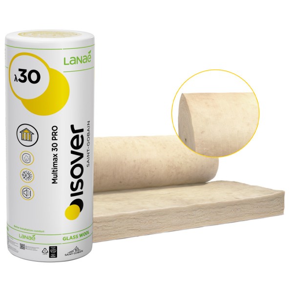 ISOVER Multimax 30 PRO Lanaé – wełna szklana do ocieplenia poddaszy i dachów skośnych