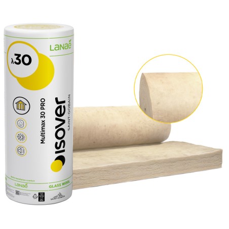 ISOVER Multimax 30 PRO Lanaé – wełna szklana do ocieplenia poddaszy i dachów skośnych