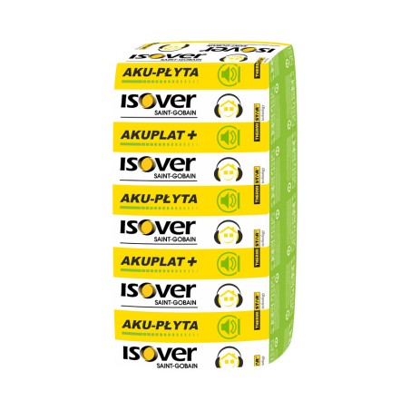 Isover Aku-Płyta / Akuplat+ 0.037 W/mK – wełna akustyczna i termiczna A1