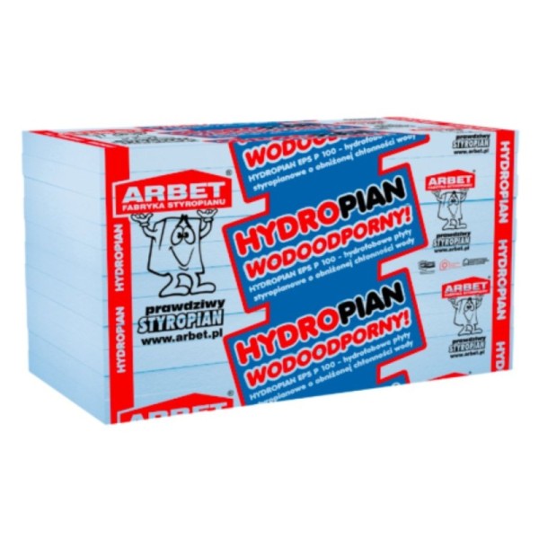Styropian wodoodporny Arbet HYDROPIAN EPS P 100 do izolacji fundamentów i podłóg